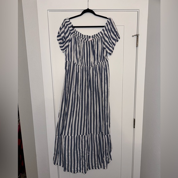 Striped maternity dress - Picture 3 of 5